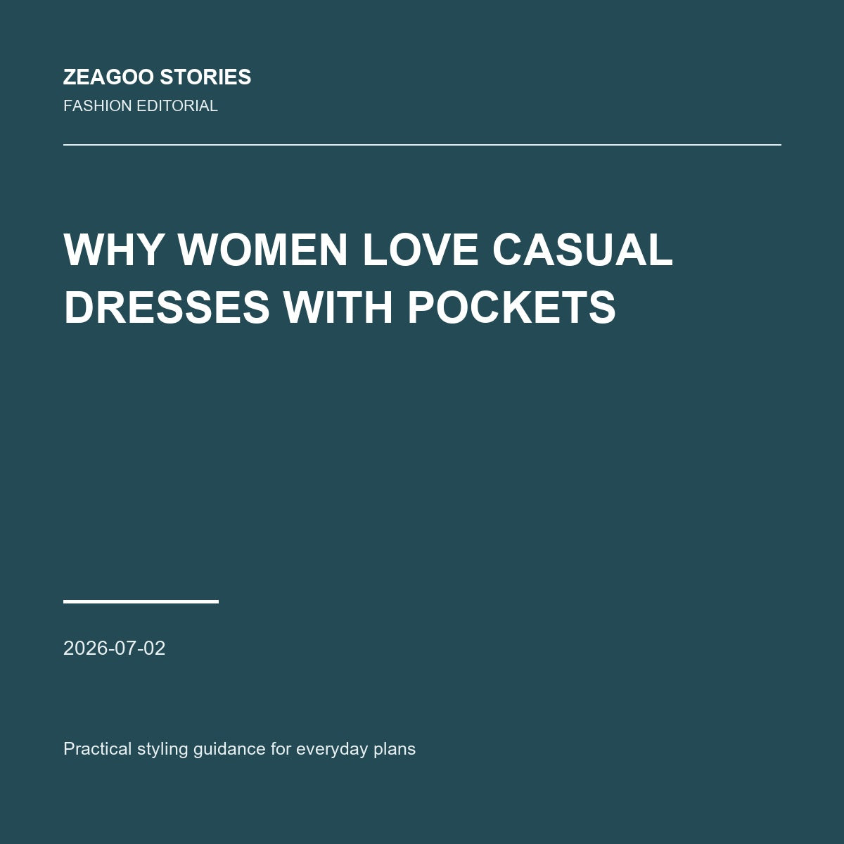 Why Women Love Casual Dresses with Pockets