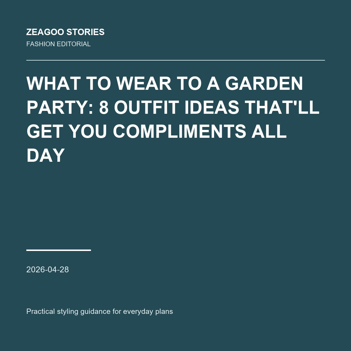What to Wear to a Garden Party: 8 Outfit Ideas That'll Get You Compliments All Day
