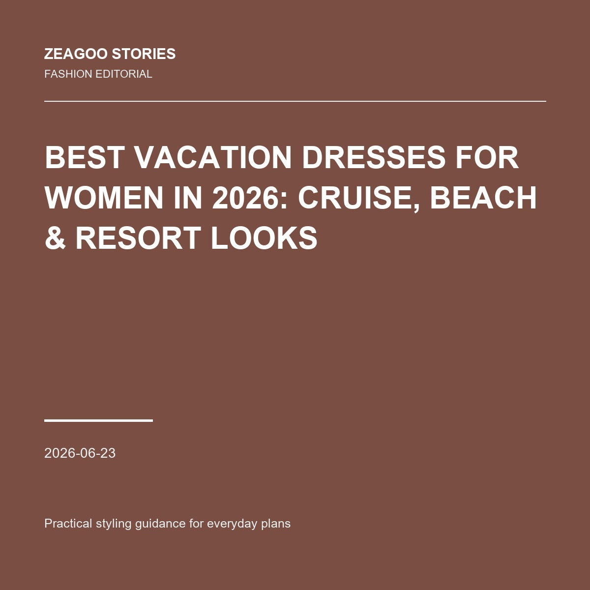 Best Vacation Dresses for Women in 2026: Cruise, Beach & Resort Looks