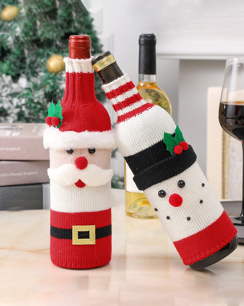 Christmas Decoration Santa Claus Wine Bottle Cover