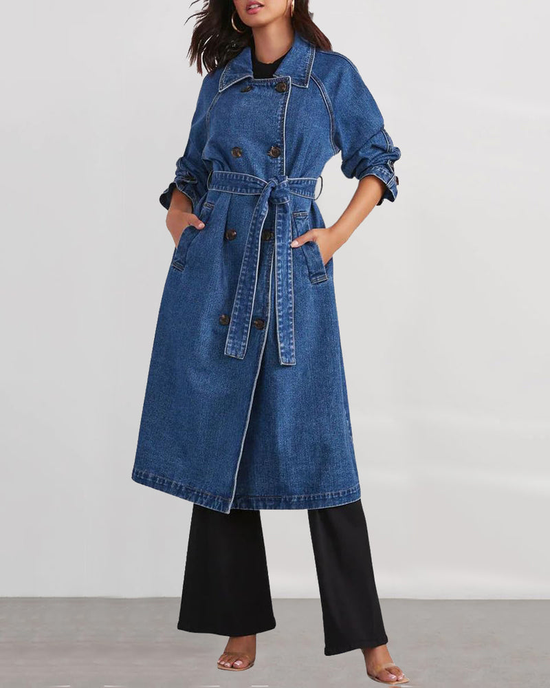 Double Buckle Denim Jacket