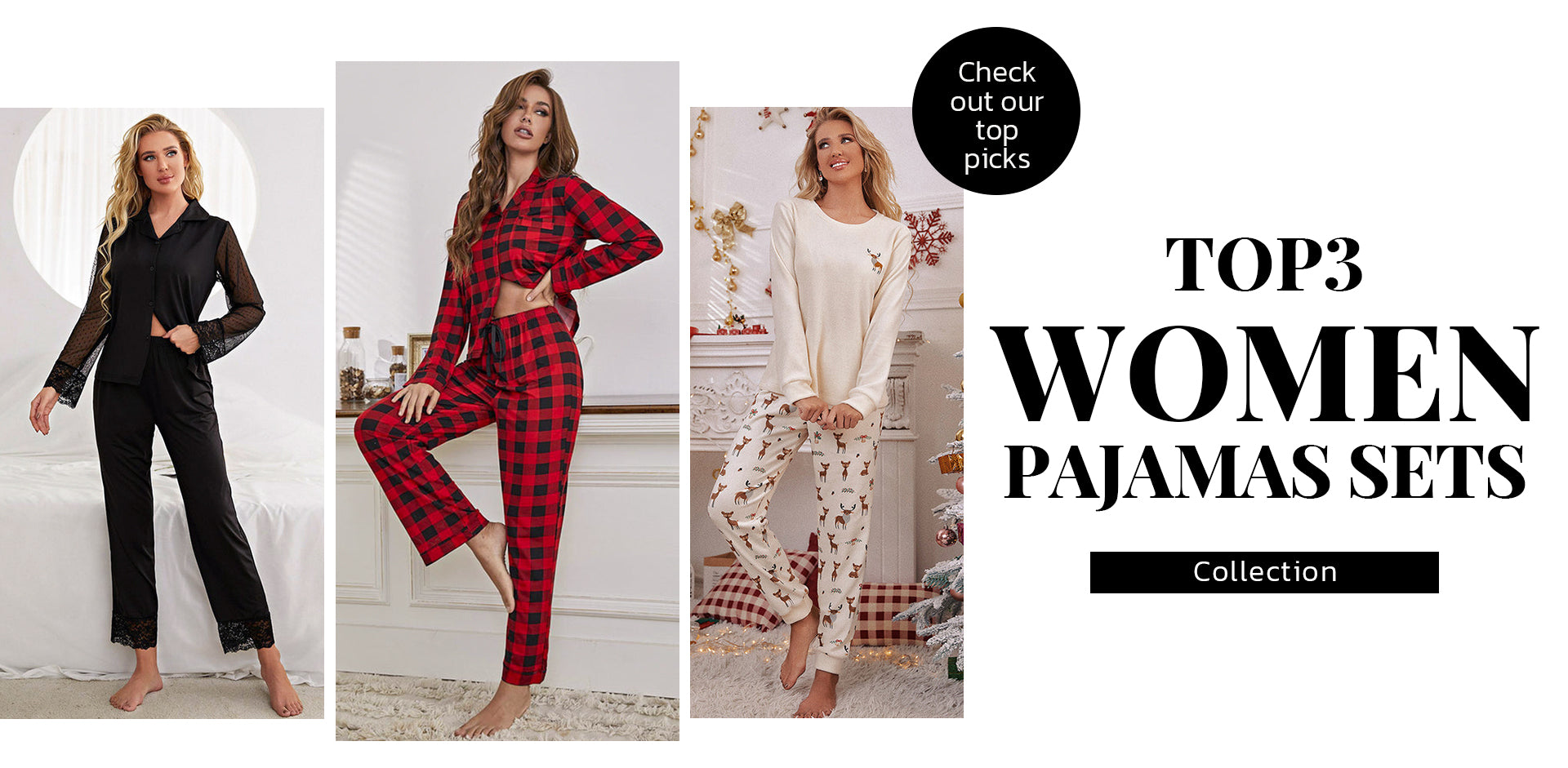 TOP 3 Women PAJAMAS SETS COLLECTION From Zeagoo