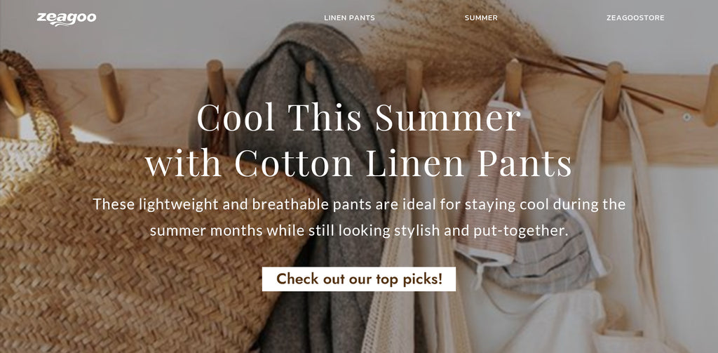Cotton Linen Pants For Women - Cool This Summer with Cotton Linen Pants