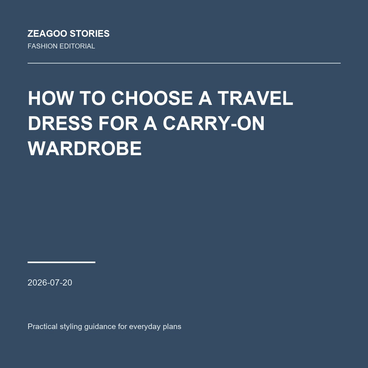 How to Choose a Travel Dress for a Carry-On Wardrobe
