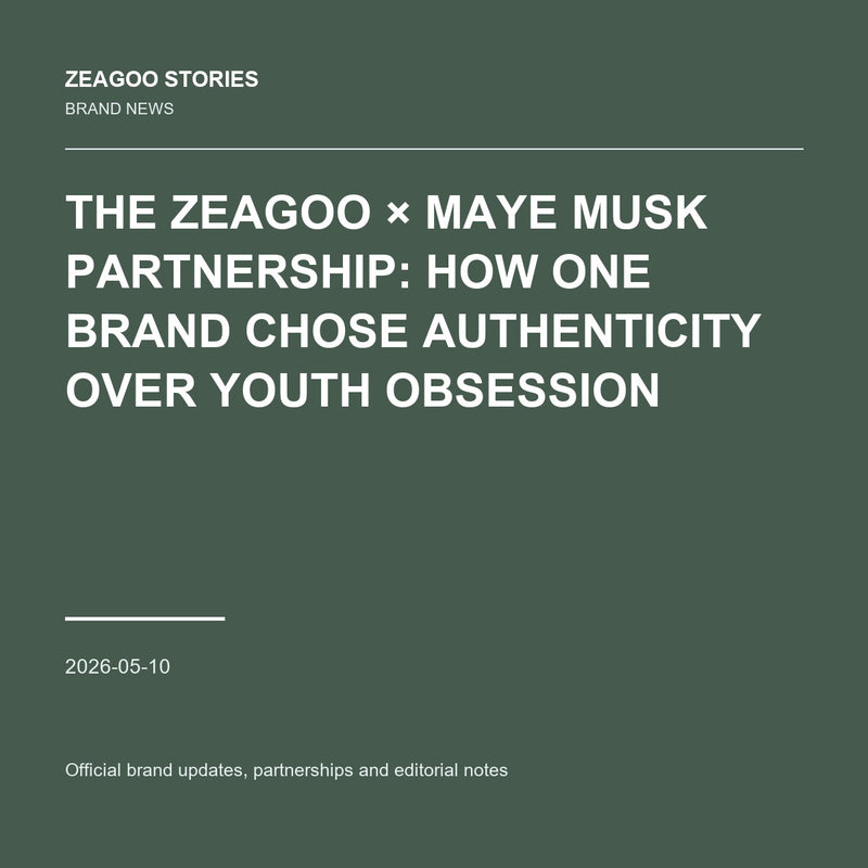 The Zeagoo × Maye Musk Partnership: How One Brand Chose Authenticity Over Youth Obsession