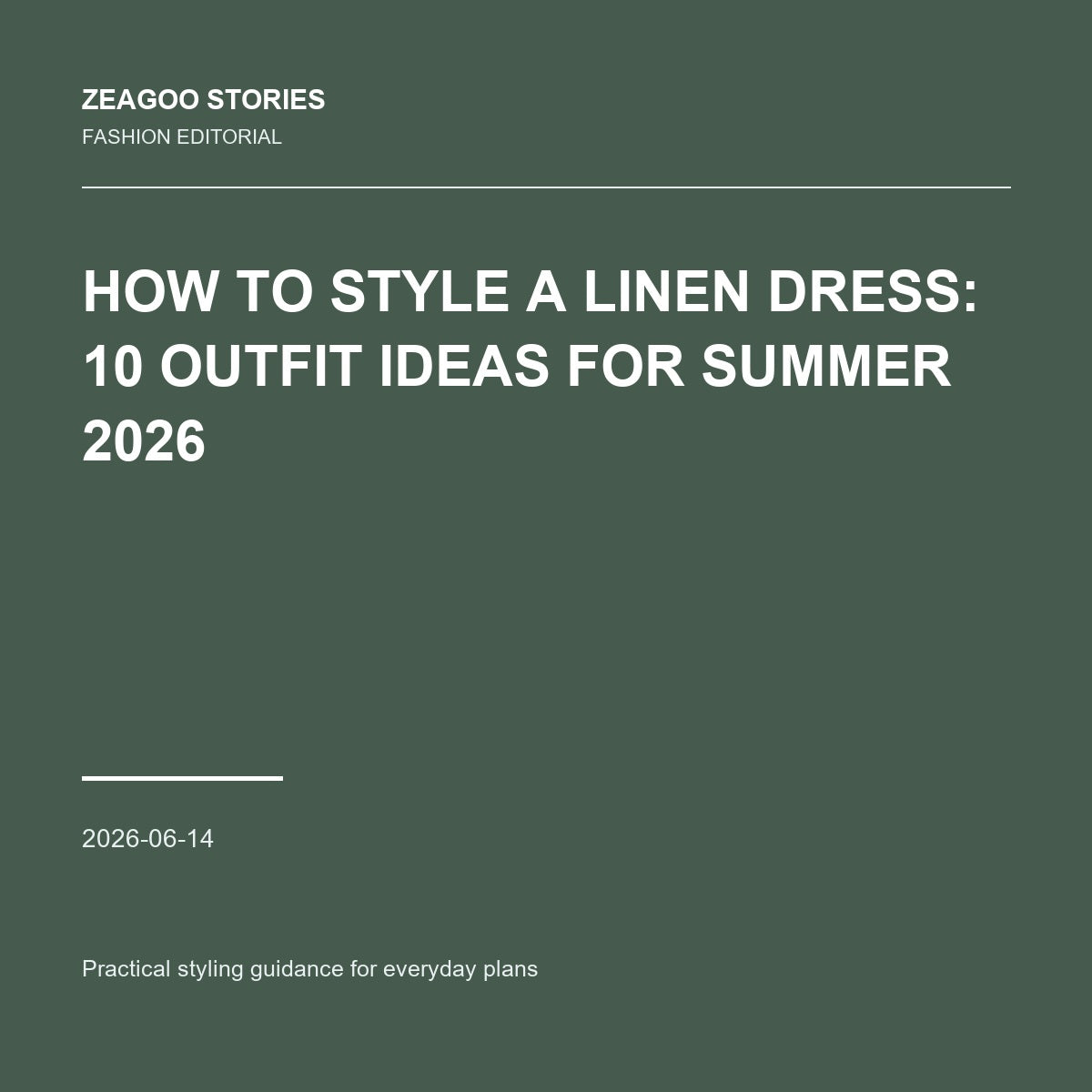 How to Style a Linen Dress: 10 Outfit Ideas for Summer 2026