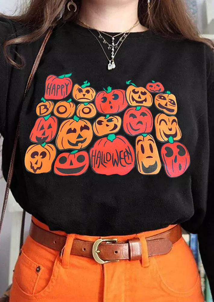 Funny Pumpkin Face Pullover Sweatshirt
