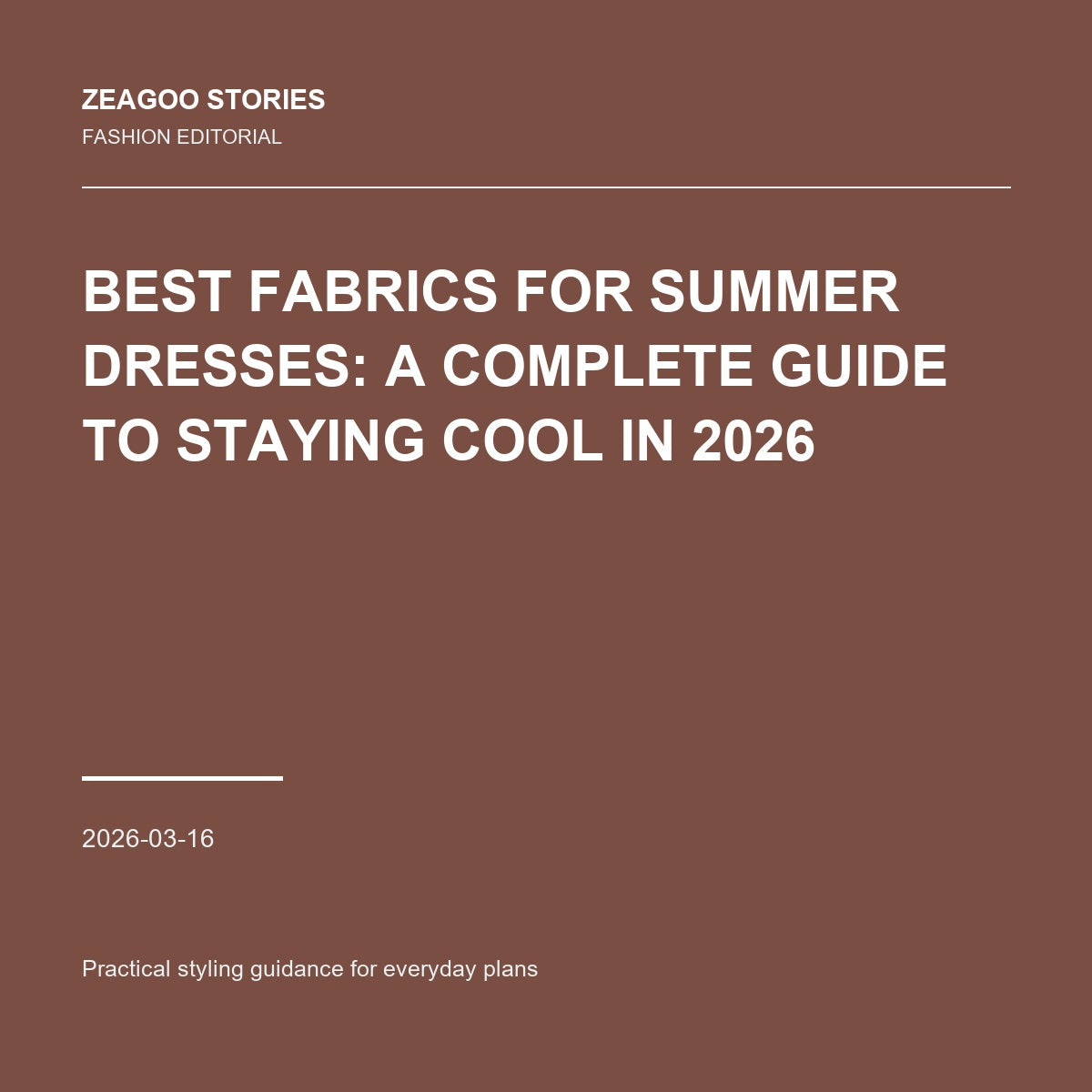 Best Fabrics for Summer Dresses: A Complete Guide to Staying Cool in 2026