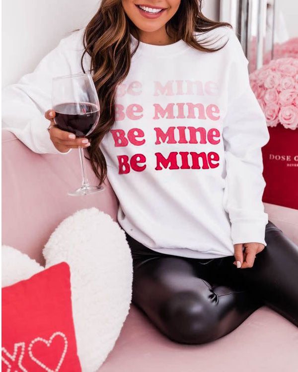 Valentine's Day Heart Crewneck Sweatshirt for Women Cute Shirts Long sleeve