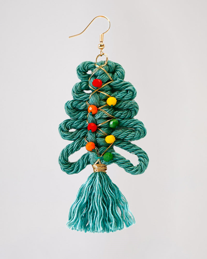 Christmas Tree Bohemia Tassel Earrings