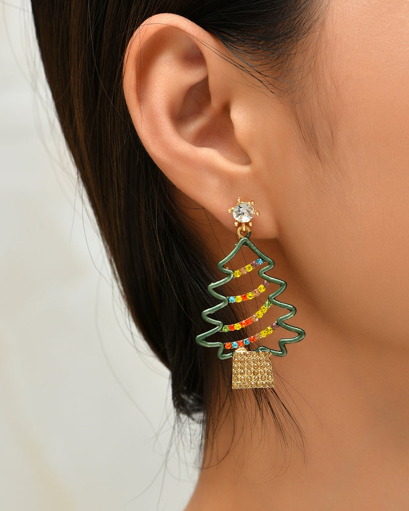 Christmas Tree Design Earrings