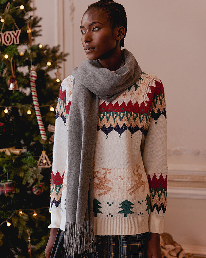 Christmas Tree Raglan Sleeve Sweater