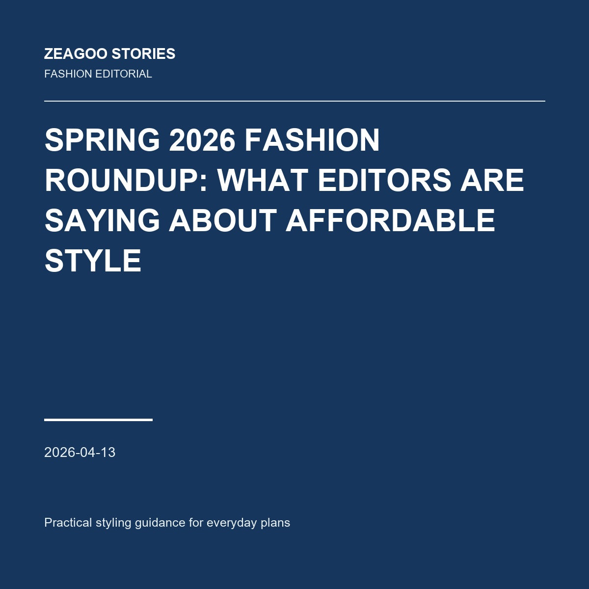 Spring 2026 Fashion Roundup: What Editors Are Saying About Affordable Style