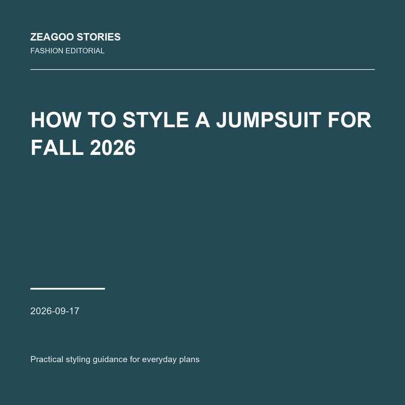 How to Style a Jumpsuit for Fall 2026