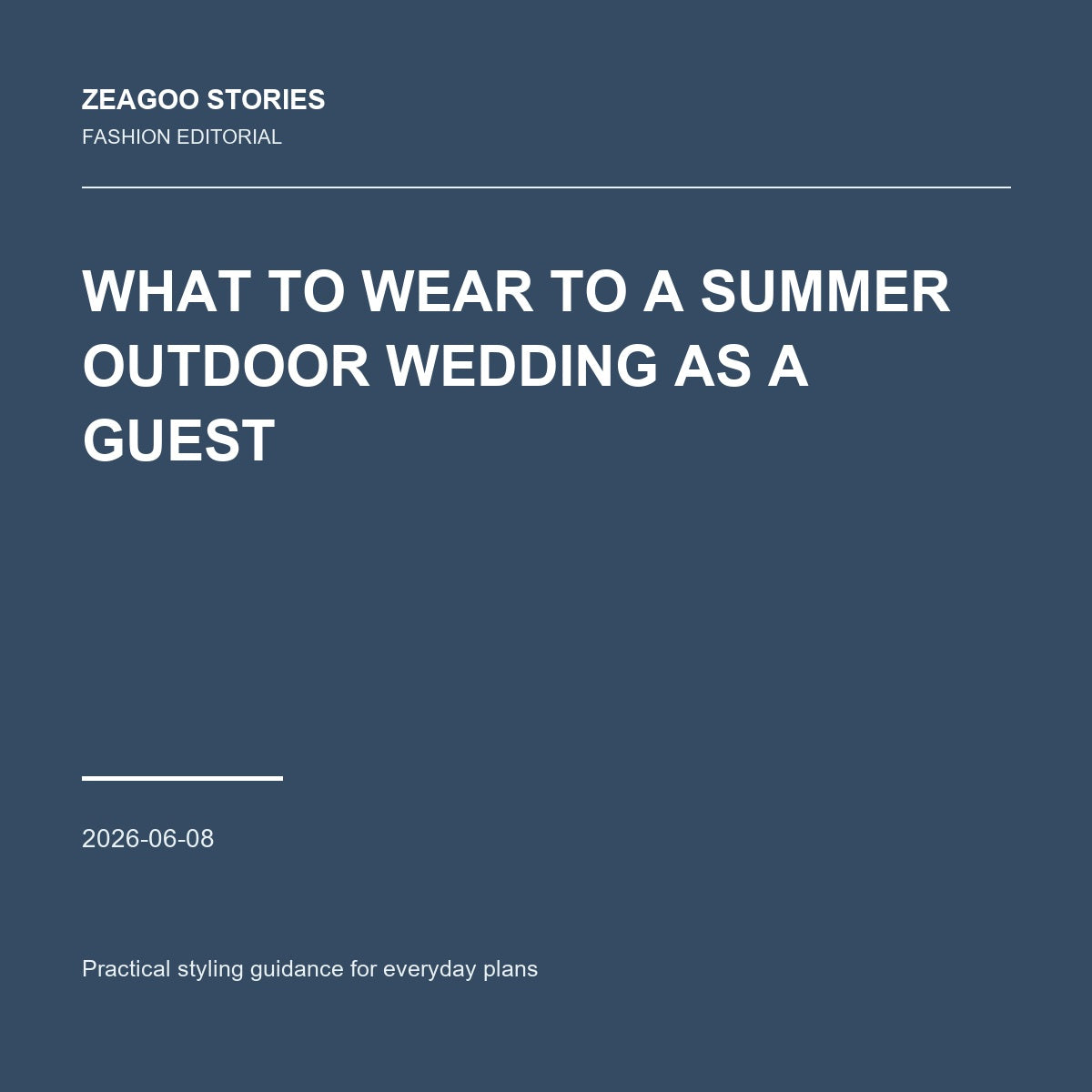 What to Wear to a Summer Outdoor Wedding as a Guest