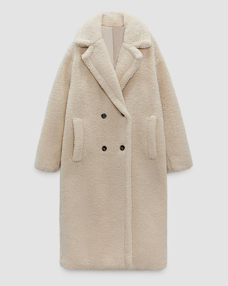 Thick Warm Long Velvet Jacket Coat