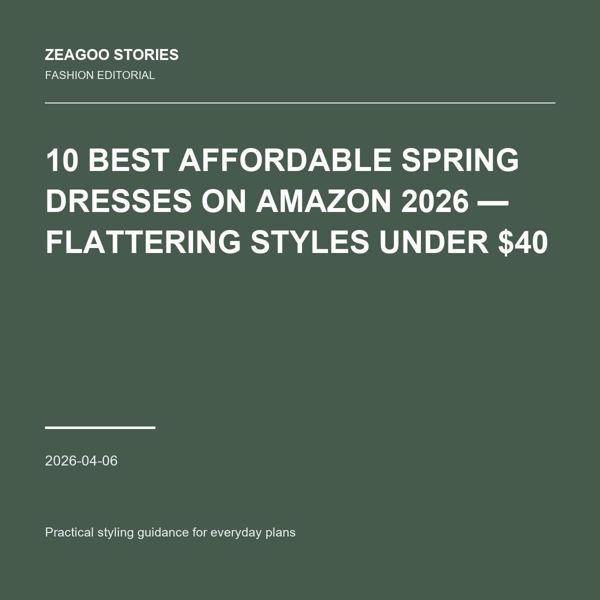 10 Best Affordable Spring Dresses on Amazon 2026 — Flattering Styles Under $40