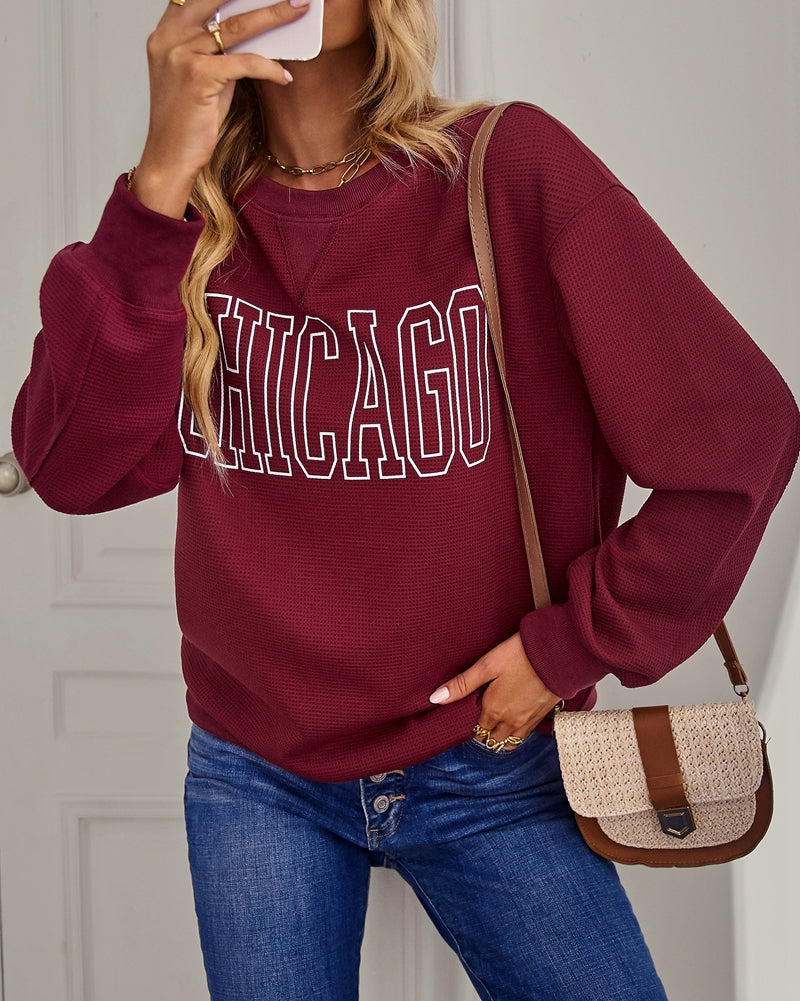 Drop Shoulder Long Sleeve Oversized Sweatshirt