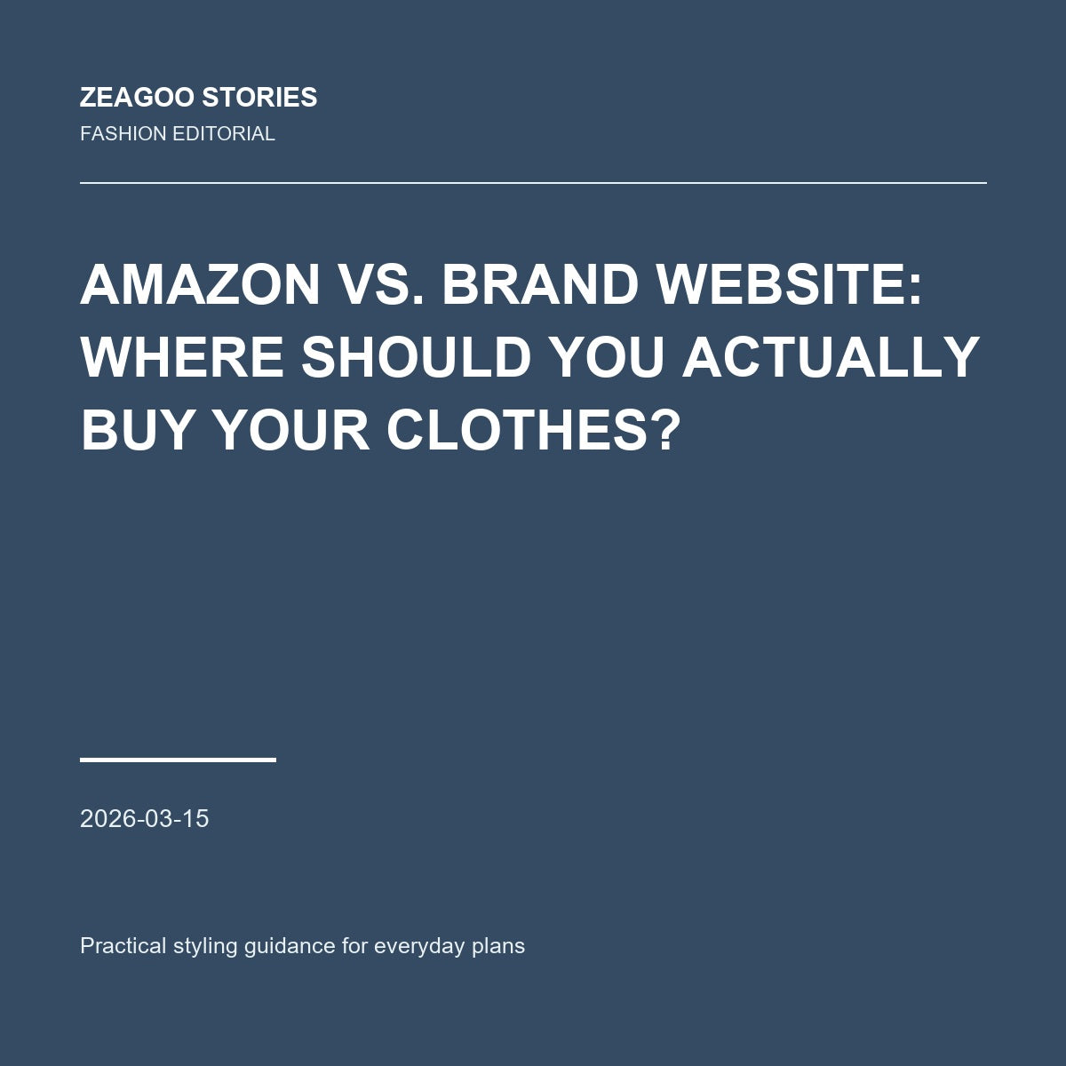 Amazon vs. Brand Website: Where Should You Actually Buy Your Clothes?