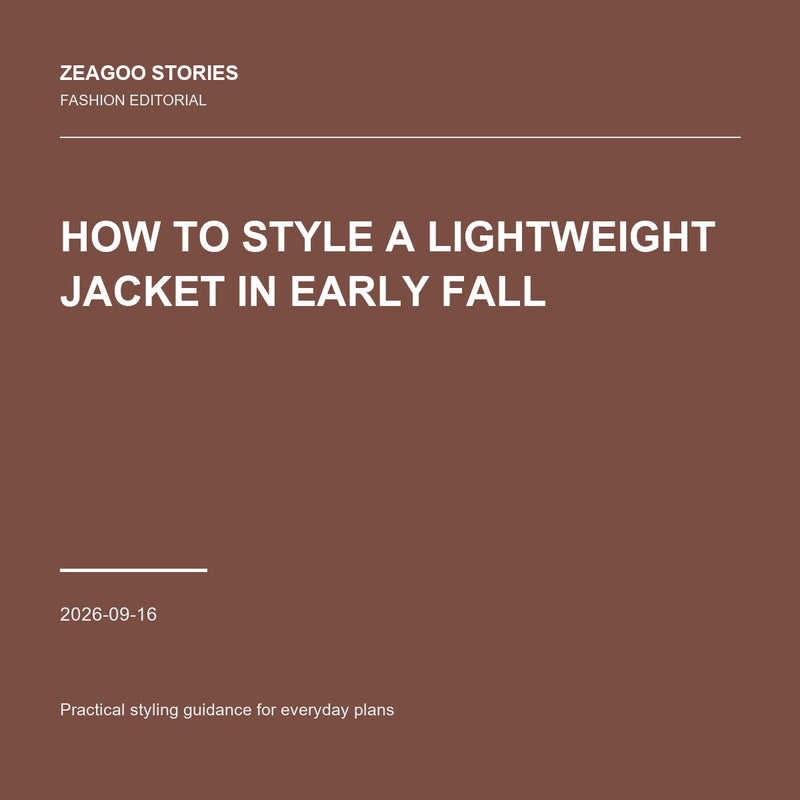 How to Style a Lightweight Jacket in Early Fall