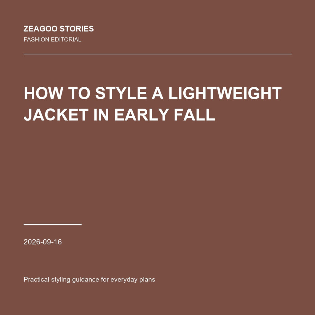 How to Style a Lightweight Jacket in Early Fall