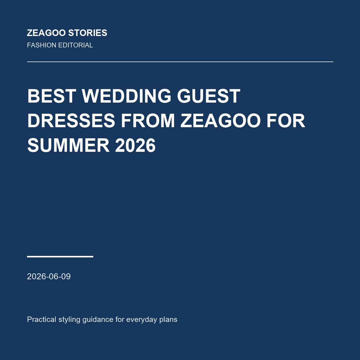 Best Wedding Guest Dresses from Zeagoo for Summer 2026