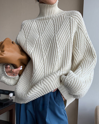Languid Turtleneck Sweater Women's Pullover Top