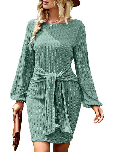 Zeagoo Women's Casual Knit Dress Long Sleeve Bodycon