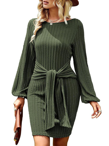 Zeagoo Women's Casual Knit Dress Long Sleeve Bodycon Dress ZEAGOO Zeagoo Women's Casual Knit Dress Long Sleeve Bodycon Dress ZEAGOO