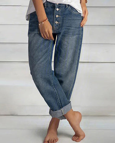 Loose Fit Casual Slimming Straight Leg Jeans