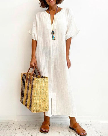 loose flowy dresses Short Sleeve Dress Casual Loose Flowy Maxi Dresses