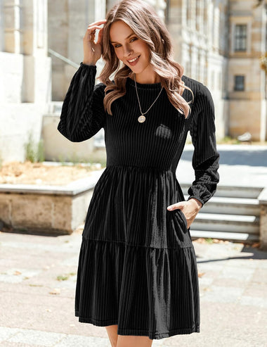 Zeagoo Women's Velvet Dress Elegant Evening Dress ZEAGOO Zeagoo Women's Velvet Dress Elegant Evening Dress ZEAGOO