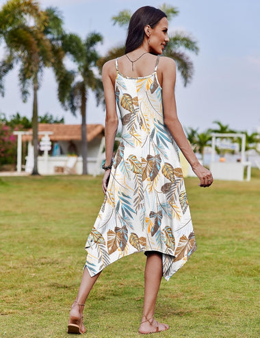 Zeagoo Women Midi Dress Bohemian Beach Cover Up Dress ZEAGOO Zeagoo Women Midi Dress Bohemian Beach Cover Up Dress ZEAGOO