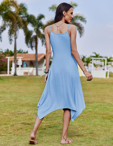 Zeagoo Women Midi Dress Bohemian Beach Cover Up Dress Zeagoo Women Midi Dress Bohemian Beach Cover Up Dress