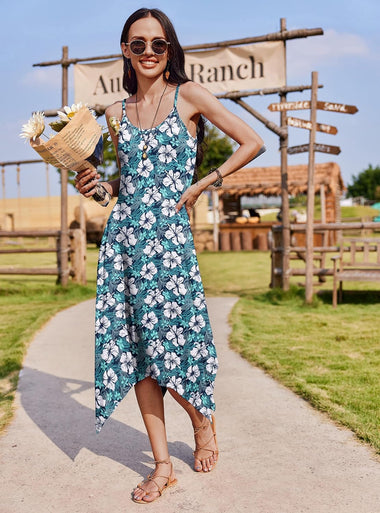 Zeagoo Women Midi Dress Bohemian Beach Cover Up Dress Zeagoo Women Midi Dress Bohemian Beach Cover Up Dress