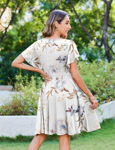 ladies casual dresses with sleeves Allegra K Long Sleeve Maxi Dress for Women's Casual Formal Spring A-Line Dresses X-Small Beige White at Amazon Women's Clothing store