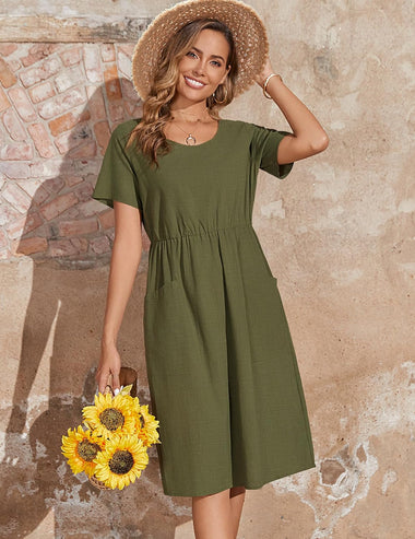 Zeagoo Summer Dress Women's Linen Dresses (DE Only) ZEAGOO Zeagoo Summer Dress Women's Linen Dresses (DE Only) ZEAGOO