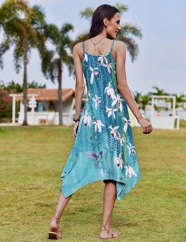 Zeagoo Women Midi Dress Bohemian Beach Cover Up Dress ZEAGOO Zeagoo Women Midi Dress Bohemian Beach Cover Up Dress ZEAGOO