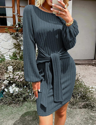 Zeagoo Women's Casual Knit Dress Long Sleeve Bodycon Dress ZEAGOO Zeagoo Women's Casual Knit Dress Long Sleeve Bodycon Dress ZEAGOO