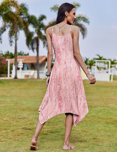 Zeagoo Women Midi Dress Bohemian Beach Cover Up Dress ZEAGOO Zeagoo Women Midi Dress Bohemian Beach Cover Up Dress ZEAGOO