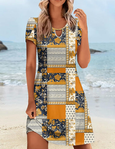 Zeagoo Women's Casual A-Line Dresses with Pockets Fl