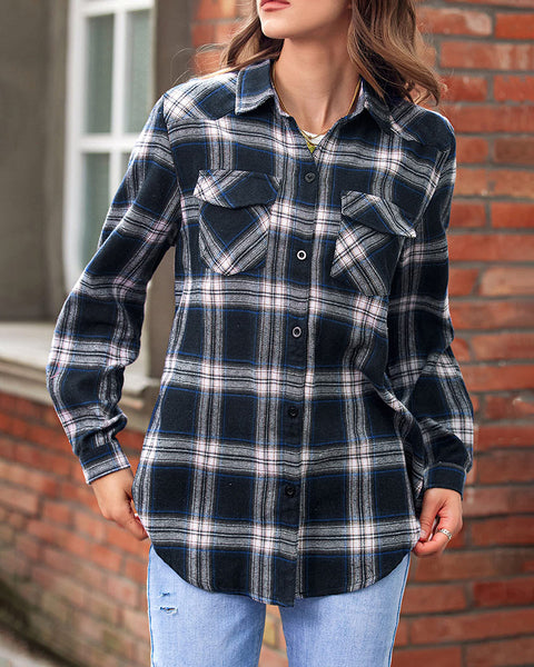 zeagoo womens flannels long roll up sleeve plaid shirts cotton check gingham top s 3xl
