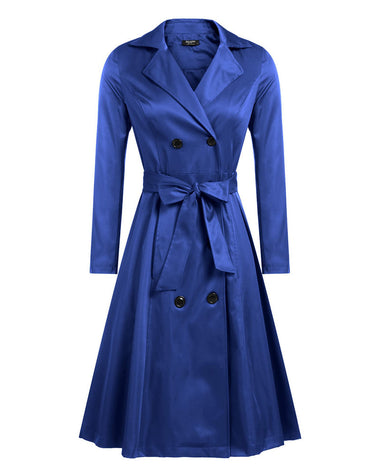 zeagoo womens trench coats double breasted long coat with belt