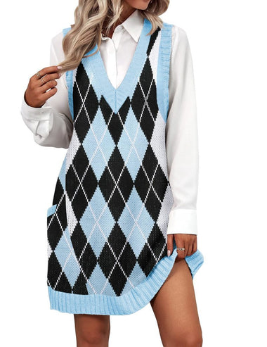 Zeagoo Womens Sweater Vest Dress Pattern Knitted Dress Zeagoo Womens Sweater Vest Dress Pattern Knitted Dress