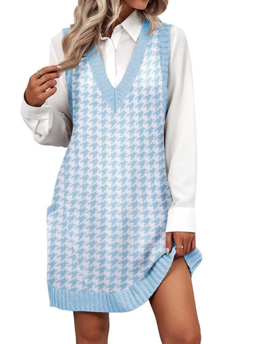 Zeagoo Womens Sweater Vest Dress Pattern Knitted Dress Zeagoo Womens Sweater Vest Dress Pattern Knitted Dress