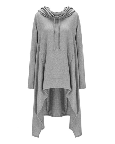 Zeagoo Women Pullover Hoodies Sweatshirt Long Sleeve High Low Sweater Oversize Top with Pocket (Us Only)