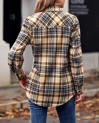 Long/Roll Up Sleeve Cotton Plaid Shirts - Zeagoo (Us Only)