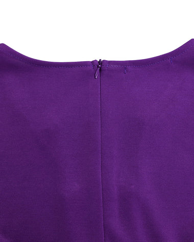 flowy office dress Morttic Women's Elegant High Neck Long Sleeve Belted Pleated Maxi Dress