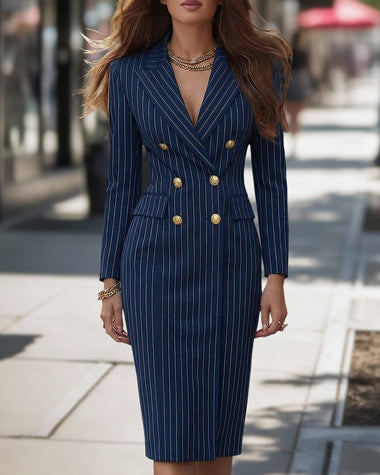 Women's Tailored Double Breasted Midi Blazer Dress | Zeagoo ZEAGOO Women's Tailored Double Breasted Midi Blazer Dress | Zeagoo ZEAGOO