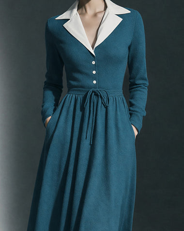 Zeagoo Women's 50s Vintage Style Pockets A-line Midi Dress ZEAGOO Zeagoo Women's 50s Vintage Style Pockets A-line Midi Dress ZEAGOO